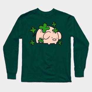 Lucky Clover Pig Long Sleeve T-Shirt